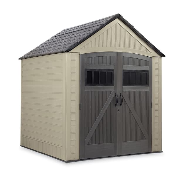 7-ft. X 7-ft. Roughneck Brown Gable Resin Outdoor Storage Shed