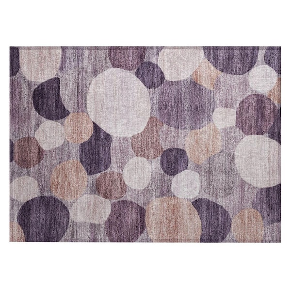 Chantille Machine Washable Indoor/Outdoor Abstract ACN2375 Plum 2 ft. x 3 ft. Accent Rug