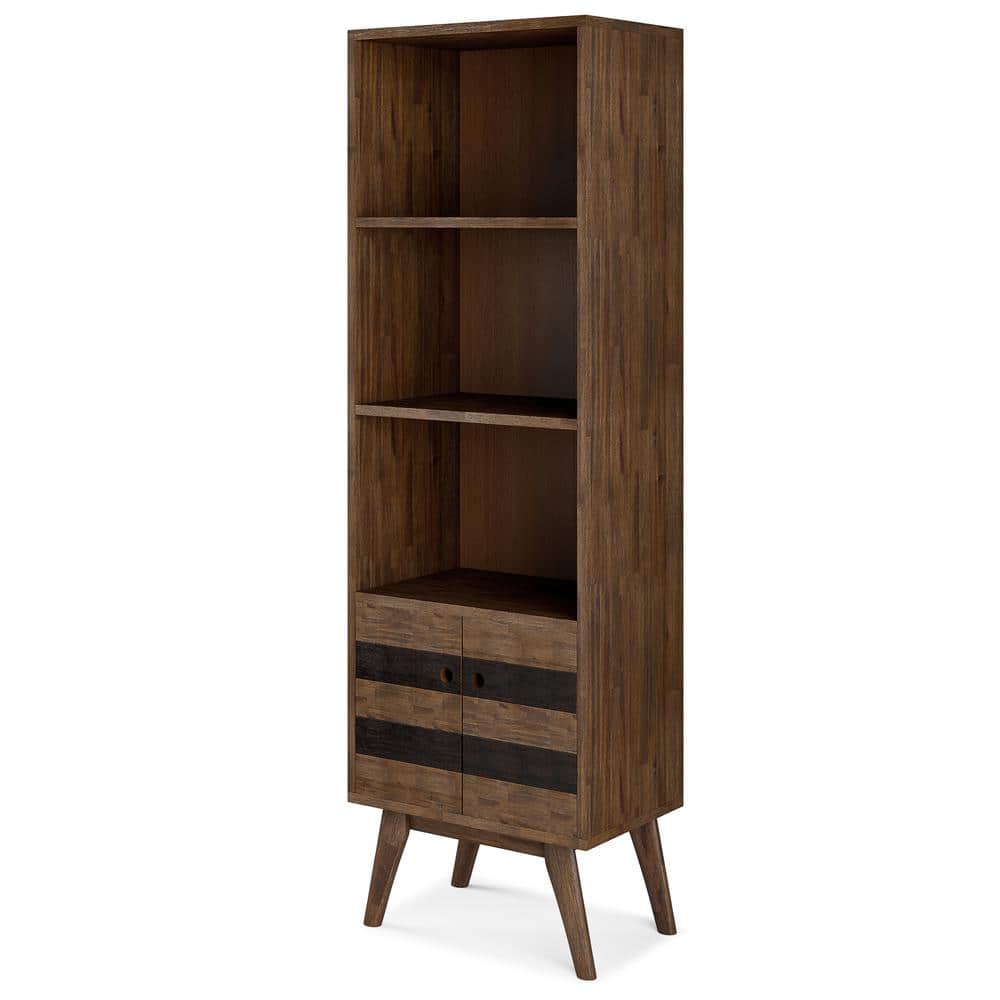 Clarkson Rustic Natural Aged Brown Solid Acacia Bookcase