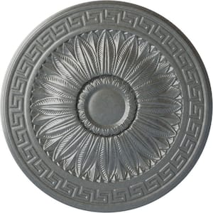 20 in. x 1-3/8 in. Randee Urethane Ceiling Medallion (Fits Canopies upto 3-7/8 in.) Hand-Painted Platinum