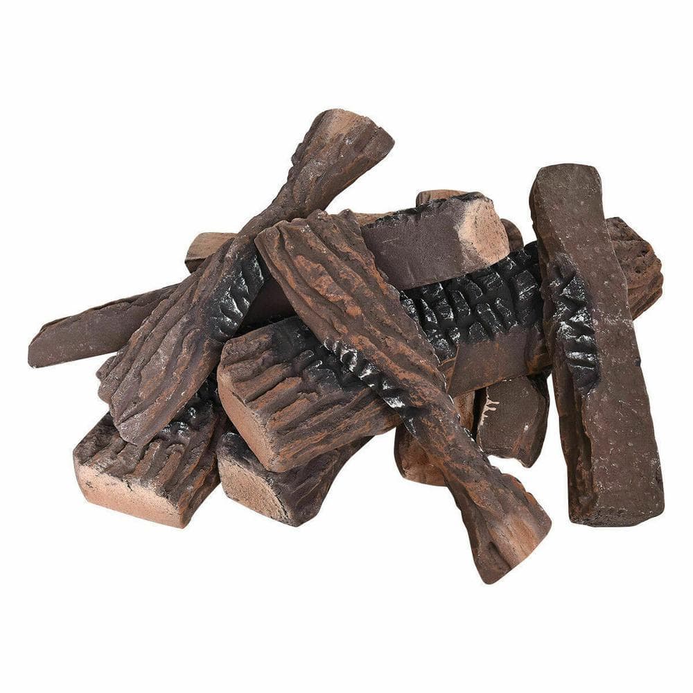 Ceramic Propane Fireplace Imitation Wood (10-Pieces)