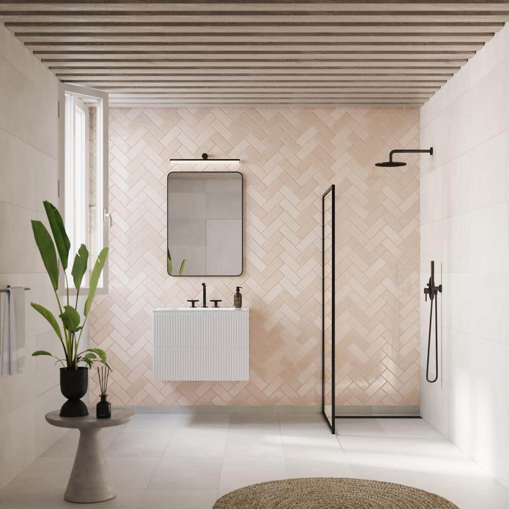 Beige 3" x 8" Glazed Ceramic Subway Wall Tile