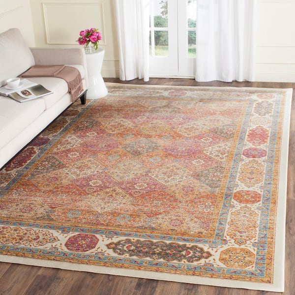 Sevilla 10 x 13 Ivory/Multi Patchwork Area Rug