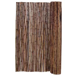 6 ft. H x 8 ft. W Caramel Brown Rolled Bamboo Fence Decorative Fencing Panel