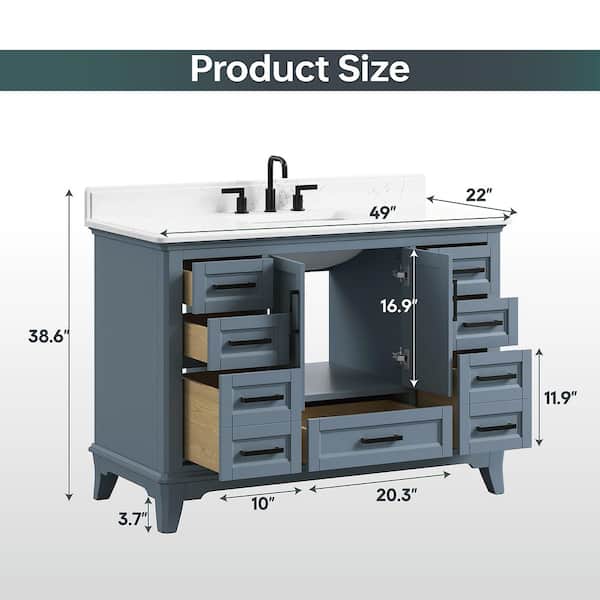 Reviews for DELUXE DL LIVING Rawsonville 49 in. Single Sink