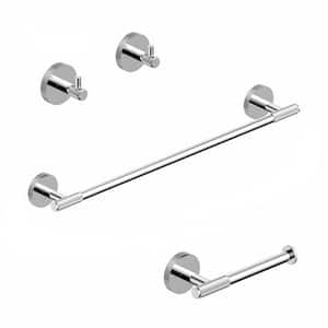 Klass 4-Piece Bath Hardware Set with Mounting Hardware in Polished Chrome