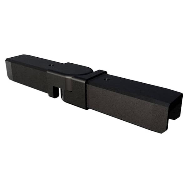 MountainView 1 in. H x 7 in. W Glass Deck Railing Matte Black Angle Bracket