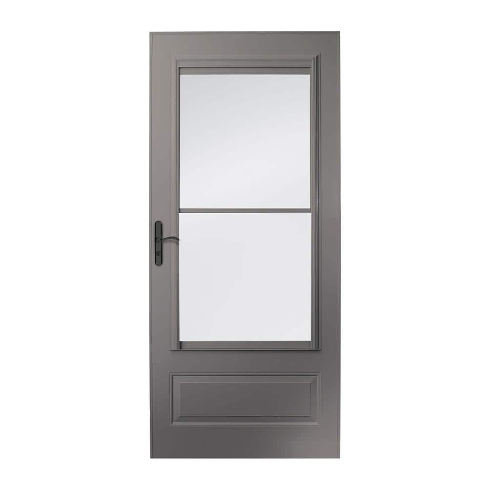 400 Series 36 in. x 80 in. Charcoal Gray Universal 3/4-Light Retractable Al