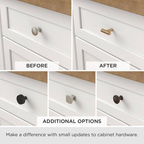 Satin Nickel And Amber Faceted Glass, Kitchen Cabinet Hardware Home Depot