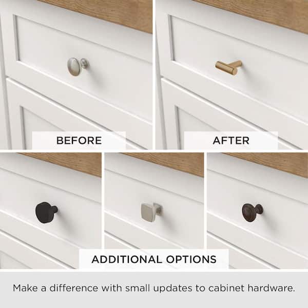 Satin Nickel Triangle Base Cabinet Knob, Home Depot Kitchen Cabinet Knobs And Pulls