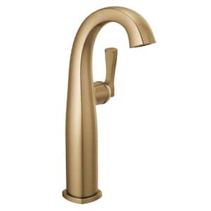 Stryke Single Handle Vessel Sink Faucet in Gold