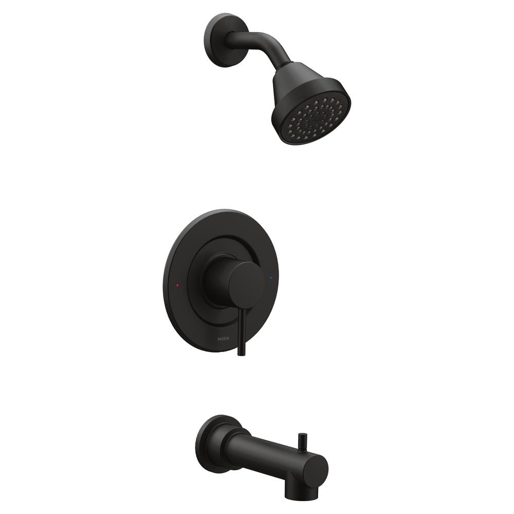 Align Single-Handle Posi-Temp Eco-Performance Tub and Shower Faucet Trim Kit in Matte Black (Valve Not Included)