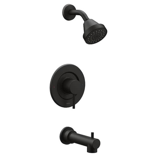 MOEN Align Single-Handle Posi-Temp Eco-Performance Tub and Shower Faucet Trim Kit in Matte Black (Valve Not Included)