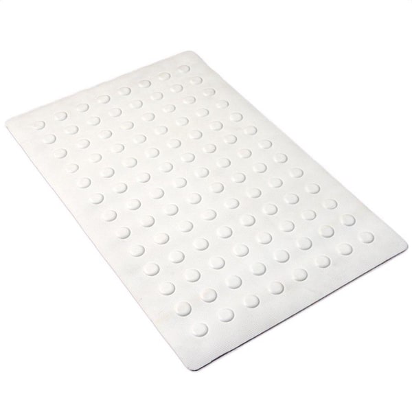 SlipX Solutions 14 in. x 22 in. Rubber Bath Mat in White