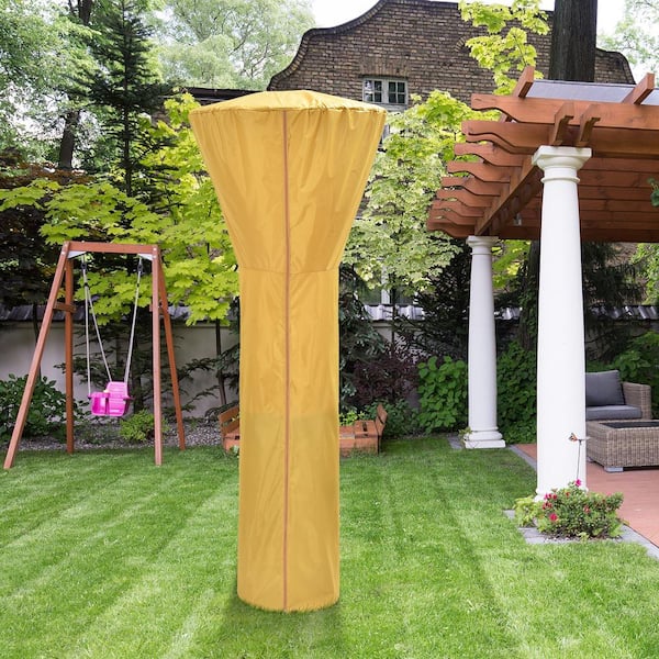 89 in. x 35 in. x 19 in. Yellow Patio Heater Cover Waterproof w/Zipper and Storage Bag Outdoor Propane Heater Cover