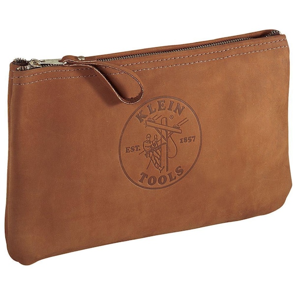 Klein Tools 12-1/2 in. Leather Zipper Bag