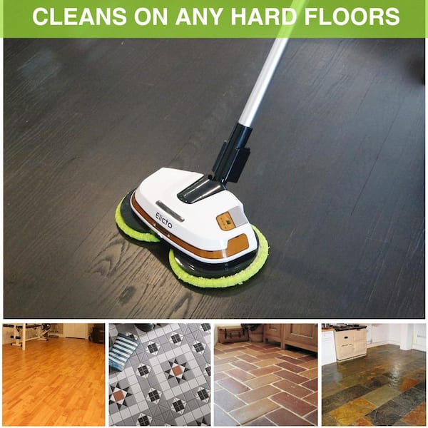 Electric Floor Cleaner, Cordless Effortless Spinning Mop Auto Powered  Rotating Mop Polisher and Scrubber for Floor Cleaner