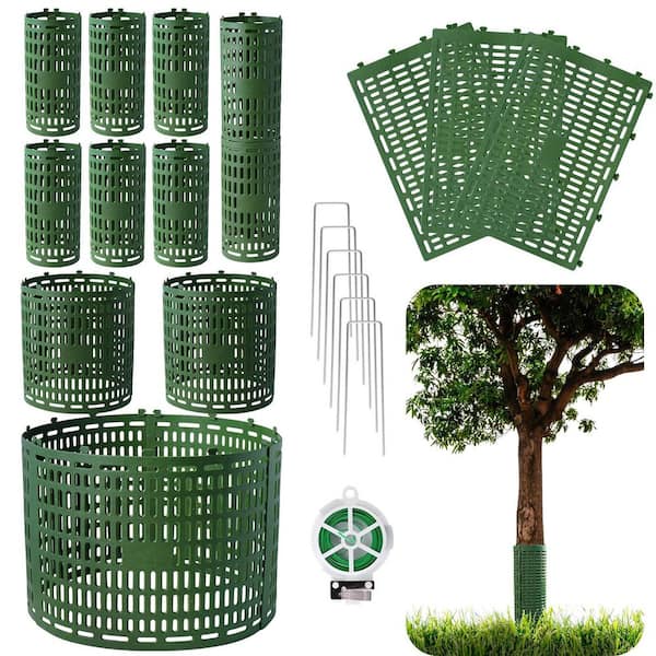 OGETFUUR 18-Piece Tree Trunk Protector, Tree Guards Trunk Protector with Twist Ties for Various Size Trees and Plants