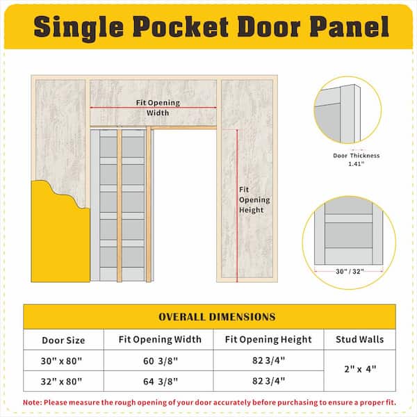 30 in. x 80 in. 3-Lite Frosted Glass Panel MDF Primed with Pocket Door Frame Hardware Included Composite