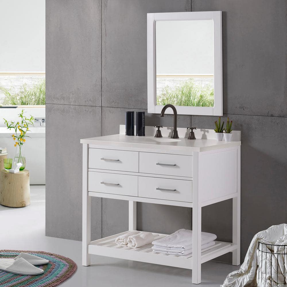 Williamsburg Traditional 36" Pine Vanity Cabinet with Nickel Hardware