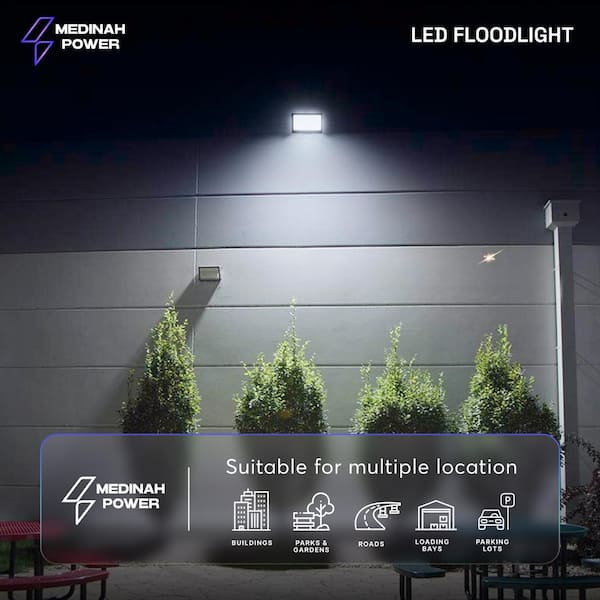 Medinah Power FLLS-35W-50K-DV2-PC-CL-BZFM LED Outdoor Flood Light LED Flood Light Dark Bronze