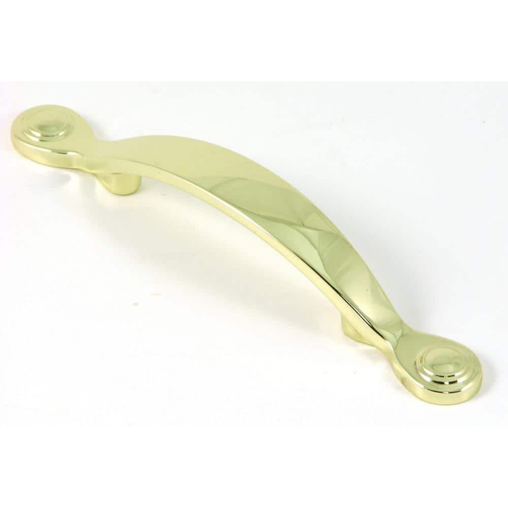 Polished Brass 3" Modern Arch Cabinet Bar Pull