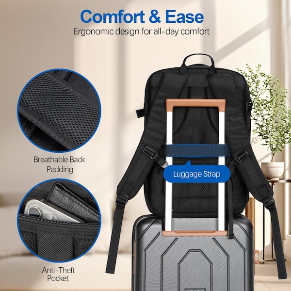 anti theft laptop backpack with usb port Anti-Theft Leather Charging ergonomic design Anti-Theft Laptop Backpack 15.6” |