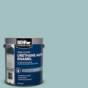 1 gal. #S440-3 Aspiring Blue Urethane Alkyd Semi-Gloss Enamel Interior/Exterior Paint