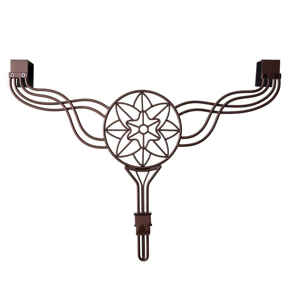 12 in. Brown Metal Artificial - 19 in. Artificial Adjustable Wreath Hanger (Flower Design) price history on PriceWatchPro
