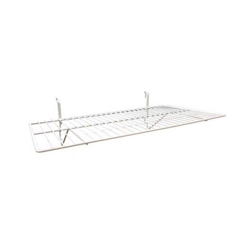 Only Hangers 24 in. L x 12 in. W. White Wire Slatwall/Gridwall/Pegboard