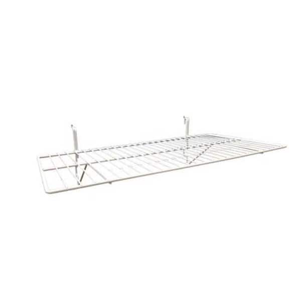 Only Hangers 24 in. L x 12 in. D. White Wire Slatwall/Gridwall/Pegboard Shelves (6-Pack)
