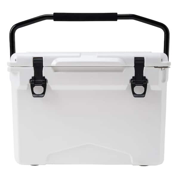 MOEPISY 25 qt. Rotomolded Cooler, Built to Stand up to The Rigors White