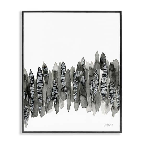 Stupell Industries Kindling Abstract Nature by Yvette St. Amant Black Framed Abstract Giclee Art Print 14 in. x 11 in.