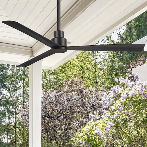 Simple 52 in. Indoor/Outdoor Coal Ceiling Fan with Remote Control MINKA-AIRE Ceiling Fans Without Lights