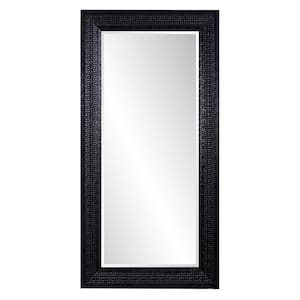 Oversized Rectangle Black Hooks Casual Mirror (96 in. H x 48 in. W)