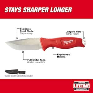 4 in. Tradesman Fixed Blade Knife with 9 in. High Leverage Lineman's Pliers with Crimper