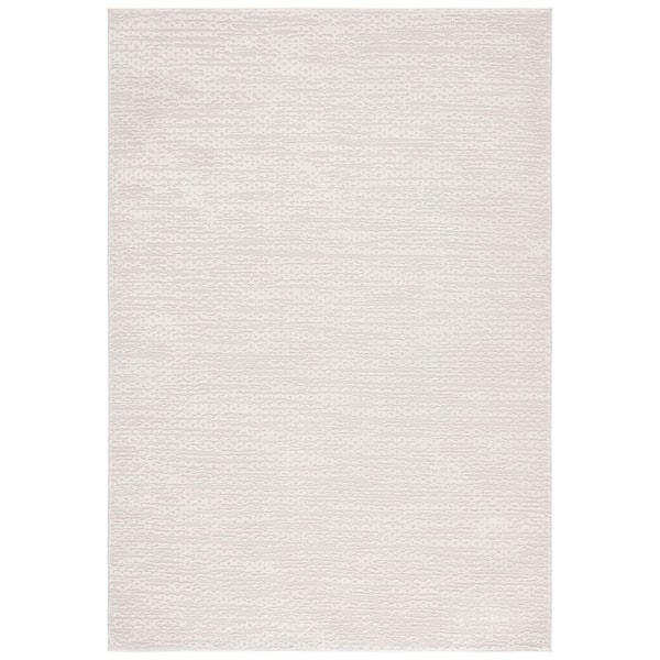 Revive 4 ft. x 6 ft. Ivory Textured Solid Color Area Rug
