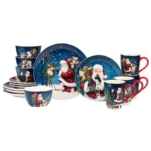 16-Piece Earthenware Santa's Secret Dinnerware Set