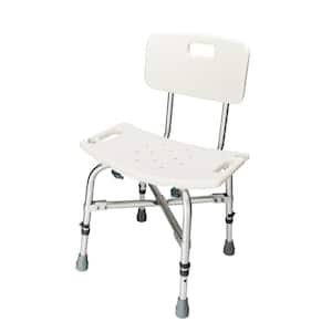 Heavy-duty Adjustable Height Bath Shower Chair Bench Stool Tub Seat Backrest