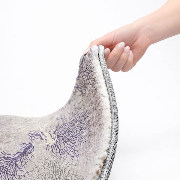 Dream Shag Premium Machine Washable Abstract ADS182 Purple 9 ft. x 12 ft. Area Rug