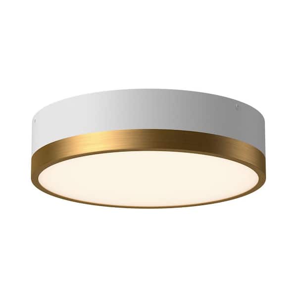 KUZCO BRISBANE 16 IN AGED BRASS FLUSH MOUNT
