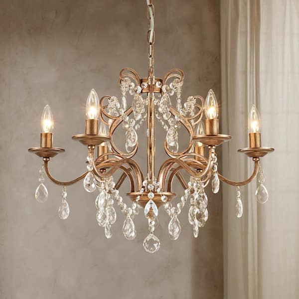 Rennnsan Oryn 6-Light 24 in. Brushed Antique Silver Classic