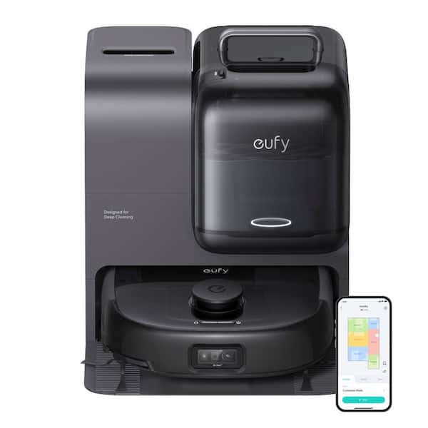 Omni E28 12. 9in Robot Vacuum and Mop with Smart Navigation, for Multisurface in Black with Portable Steam Cleaner