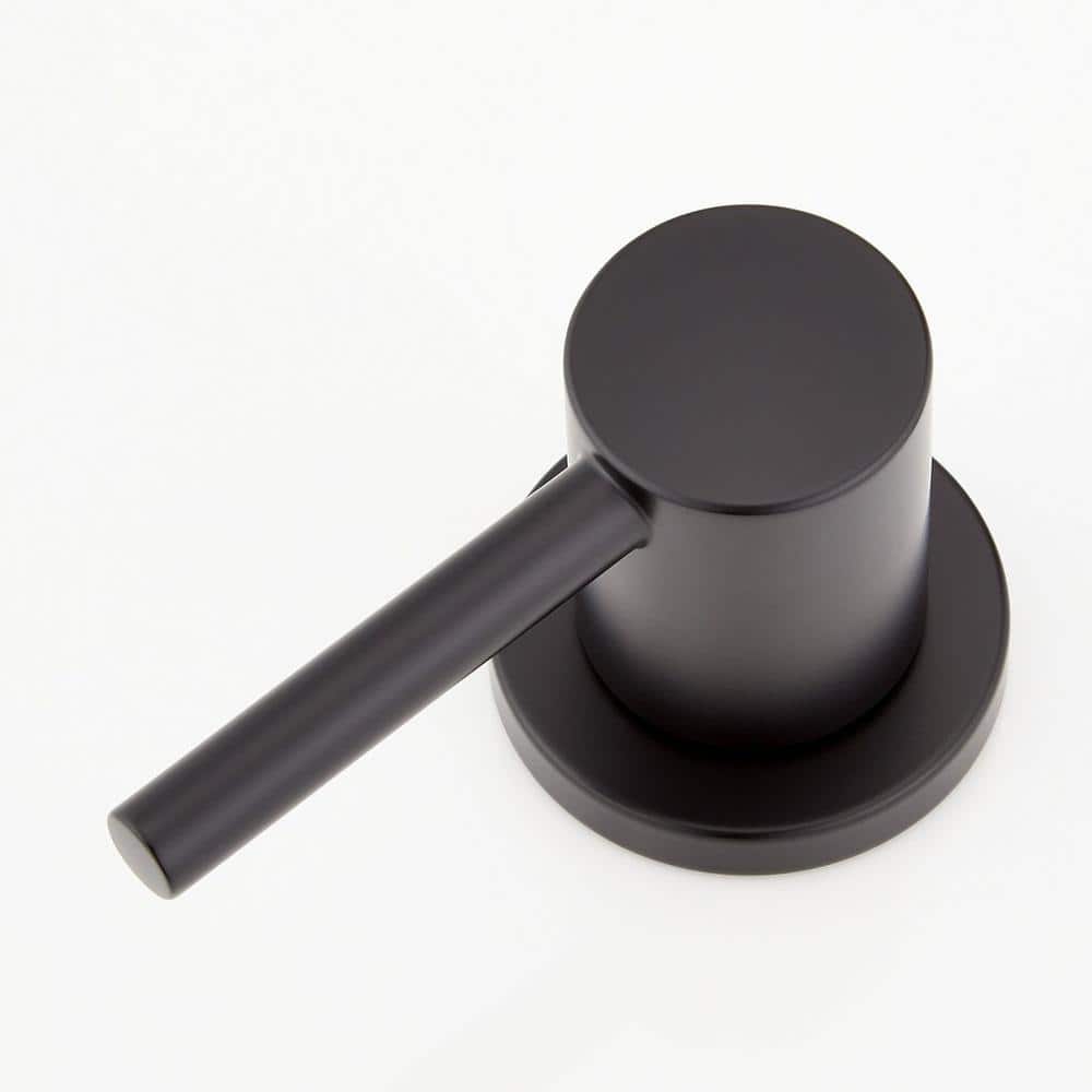 Matte Black Metal Widespread Bathroom Faucet with Lever Handles