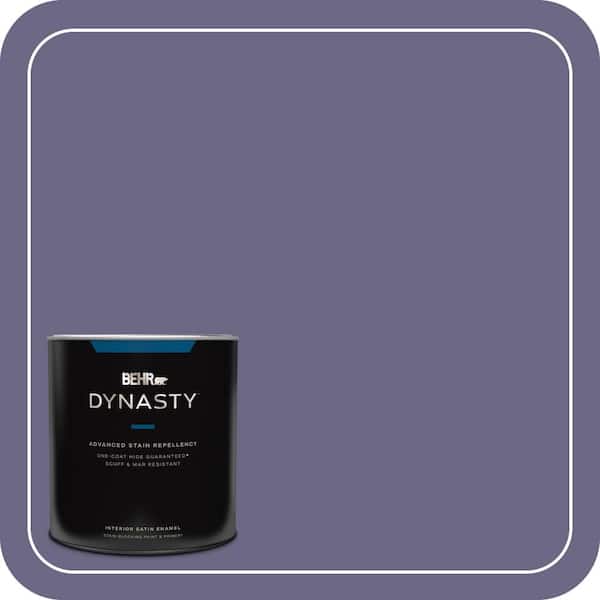 BEHR DYNASTY 1 qt. #PPU16-18 Hyacinth Arbor One-Coat Hide Satin Enamel Interior Stain-Blocking Paint and Primer