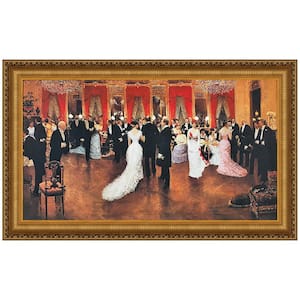 An Evening Soiree by Jean Beraud Framed People Oil Painting Art Print 17.25 in. x 24.75 in.