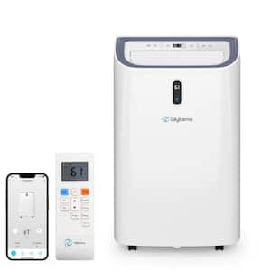 9,500 BTU Portable Air Conditioner Cools 700 sq. ft. with Heater, Dehumidifier and Wi-Fi in White