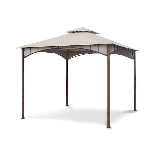 Tunearary 10 ft. x 10 ft. Steel Frame Outdoor Patio Canopy Gazebo with 2-Tier Soft Top