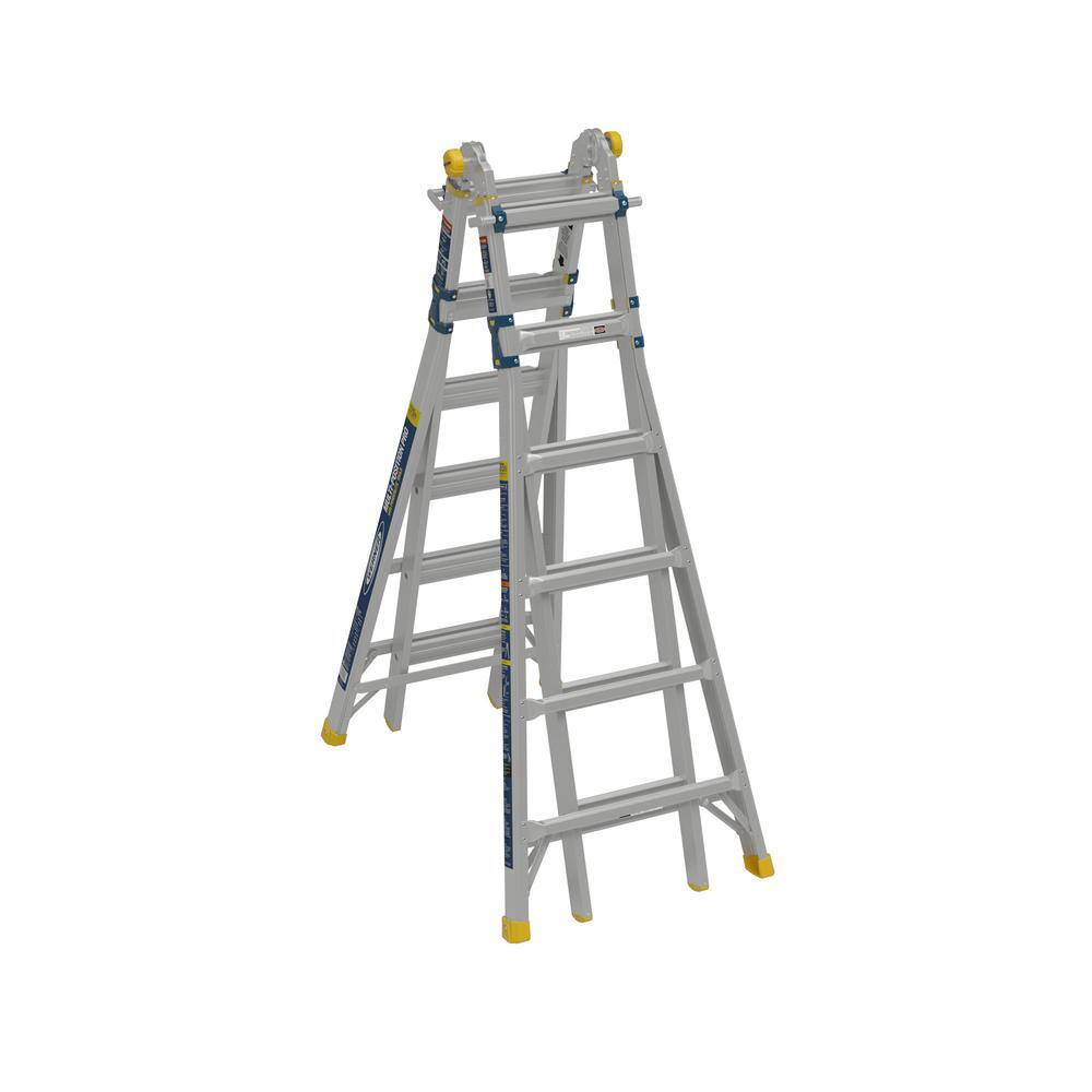 Werner 5 in 1 Multi Position Pro 26 Ft Reach Aluminum Telescoping 