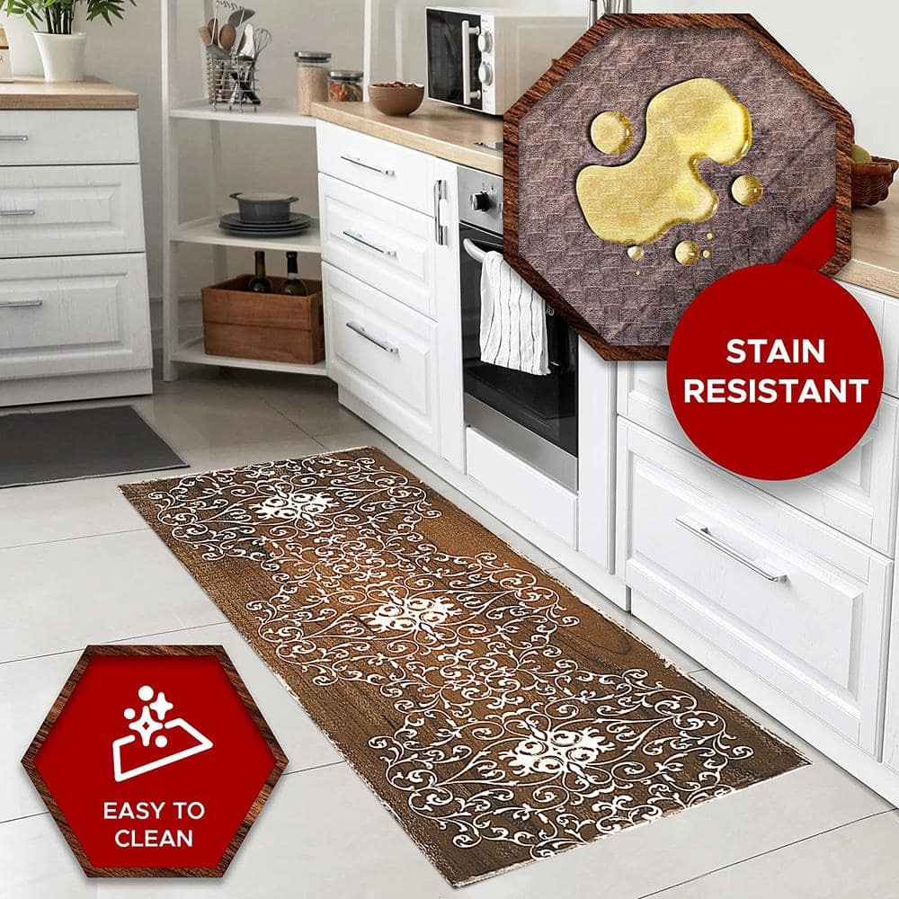 RAY STAR Vintage Non-slip Kitchen Mat Anti Fatigue Standing Mat